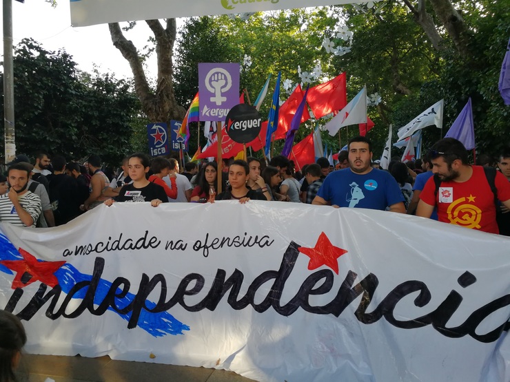 Manifestación polo Día dá Patria de colectivos independentistas