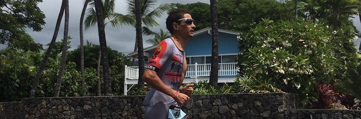 Iván Raña, durante o Mundial Ironman do ano pasado en Hawai. 