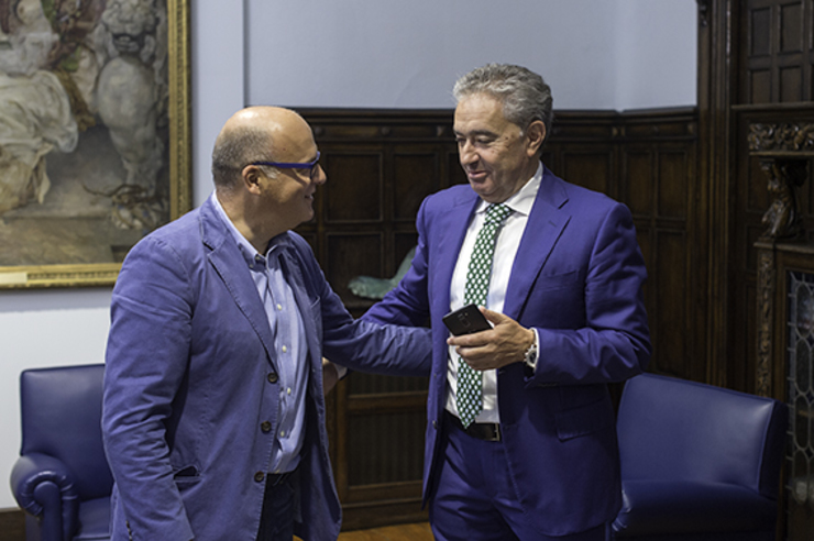 O presidente da Deputación de Ourense, Manuel Baltar, recibiu o 13 de xuño de 2017 no Pazo Provincial ao alcalde de Xunqueira de Ambía, José Luis Gavilanes Losada.
