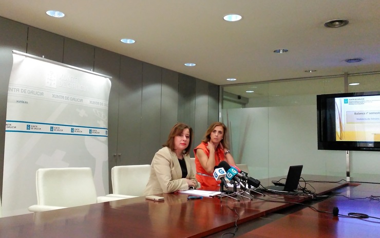 A secretaria xeral de Igualdade, Susana López Abella e Belén Liste