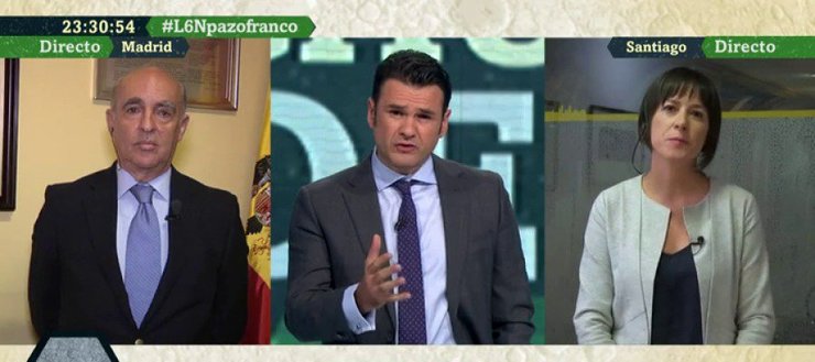 Debate en 'laSexta Noche' entre a portavoz do BNG, Ana Pontón, e o presidente da Fundación Francisco Franco, Gonzalo Fernández de la Mora Varela.