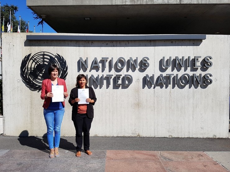 Ana Pontón e Ana Miranda presentan a denuncia do BNG na ONU 
