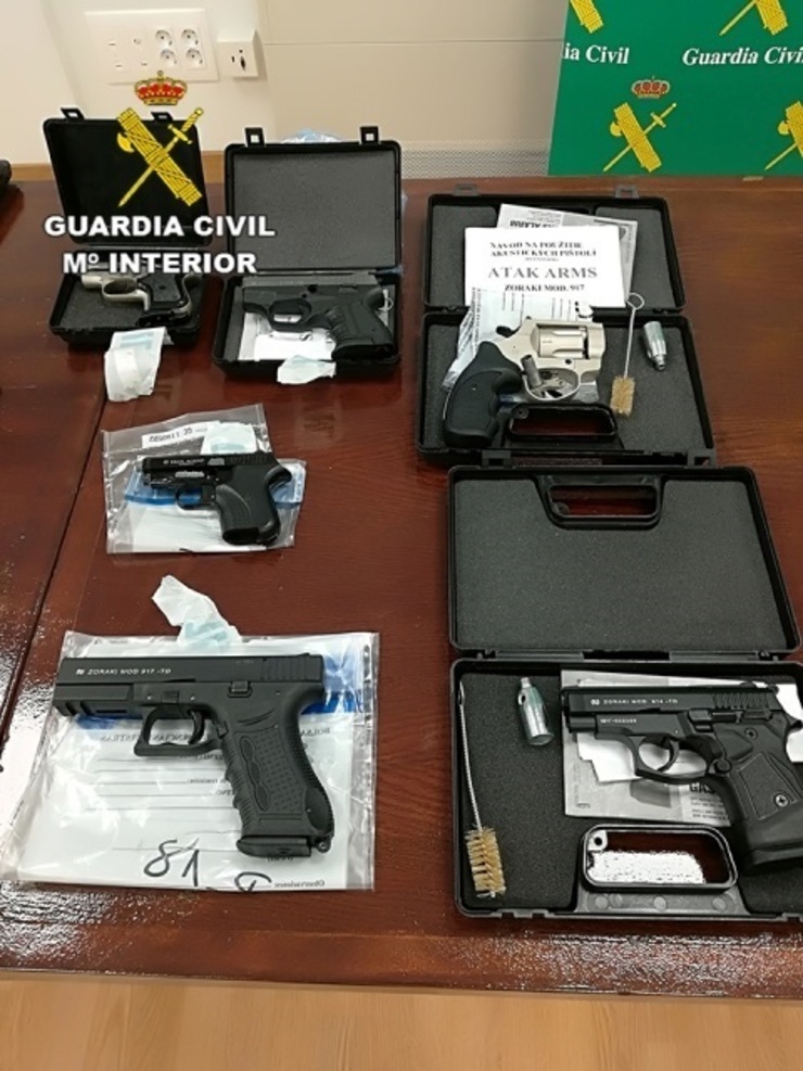 Armas requisadas pola Garda Civil na Operación RUGER 