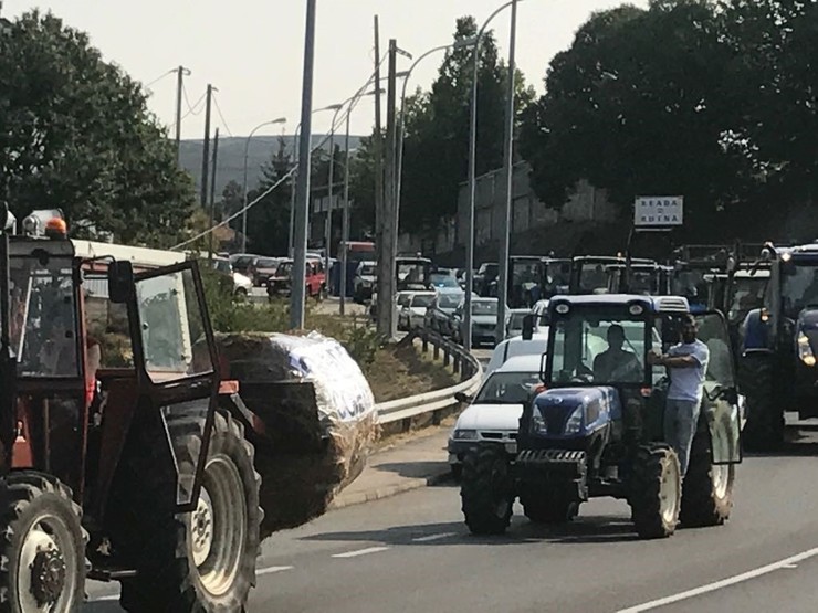 Tractorada en Viana do Bolo (Ourense)