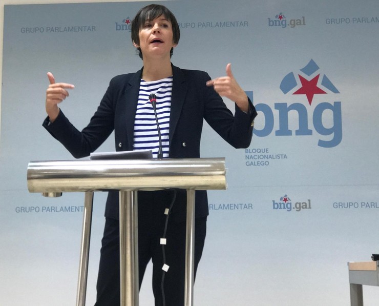 Ana Pontón, portavoz nacional do BNG, en rolda de prensa
