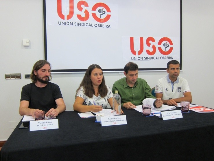Rueda de prensa do sindicato USO en Galicia 