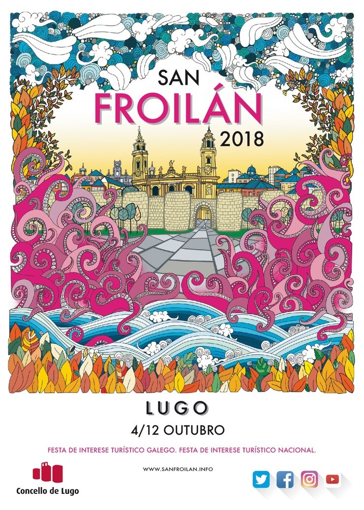 Cartel do San Froilán 2018. CONCELLO DE LUGO 