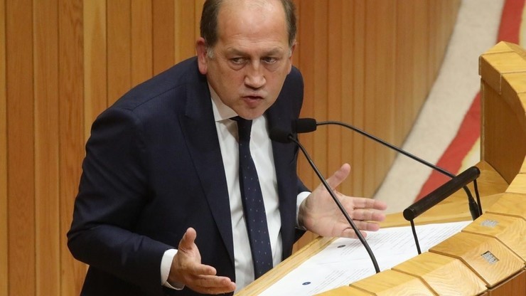 El portavoz parlamentario del PSdeG, Xoaquín Fernández Leiceaga, en Parlamento. PSDEG