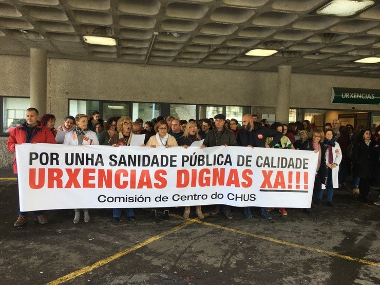 Protesta do persoal de Urxencias do CHUS 