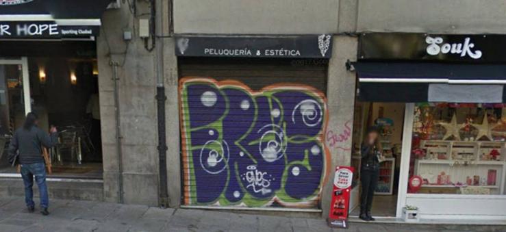 Pintadas e graffitis na Coruña / Google Maps-Ser