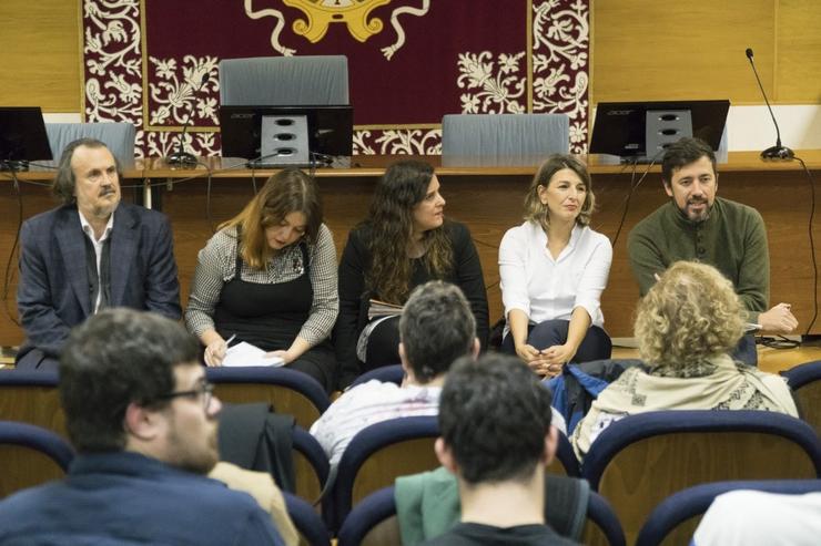 Gómez-Reino no acto de rendición de contas en Santiago. EN MAREA