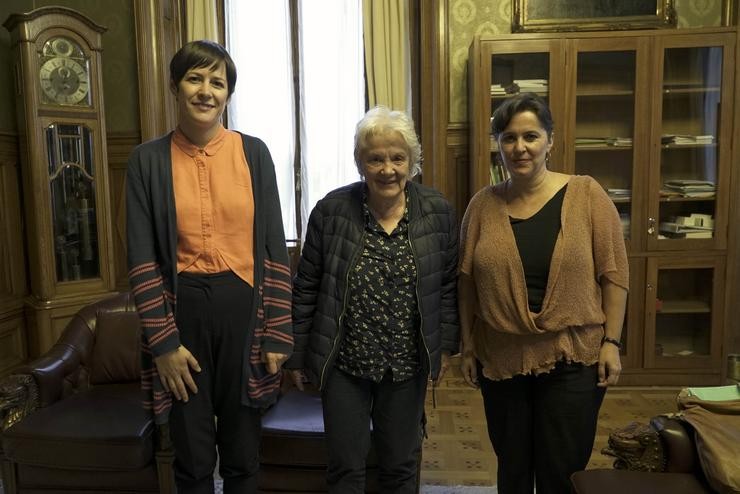 Ana Pontón e Ana Miranda, coa vicepresidenta de Uruguai. BNG / Europa Press