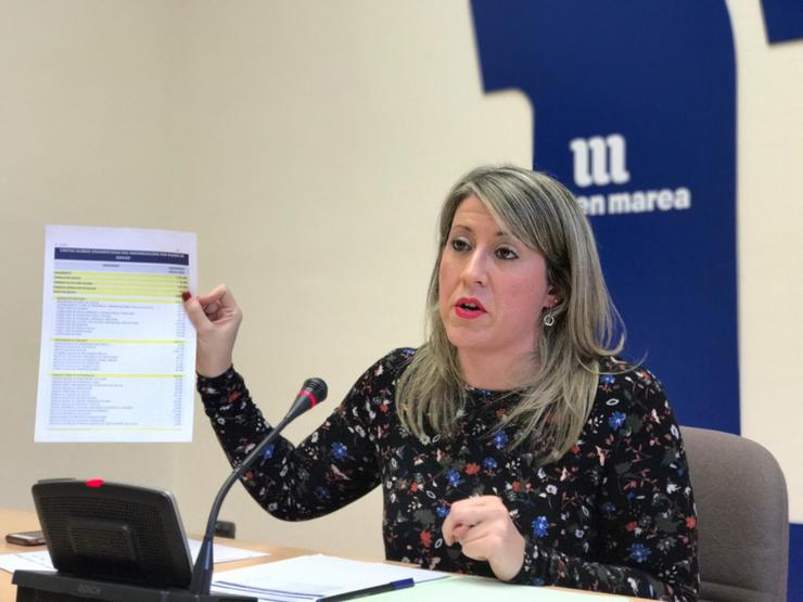Carmen Santos, deputada de En Marea, en rolda de prensa / Europa Press