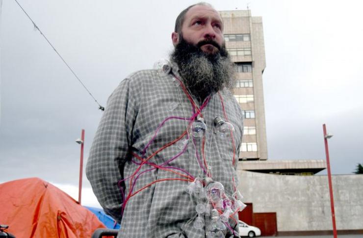 Juan, da Acampada contra a pobreza en Vigo 