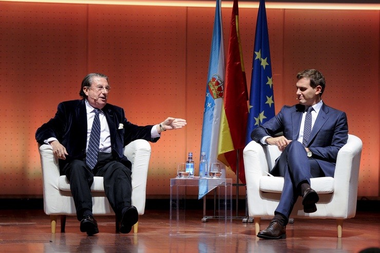 Albert Rivera e Francisco Vázquez nun acto na Coruña