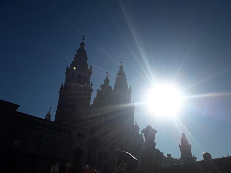 Día de sol y calor en Santiago de Compostela 