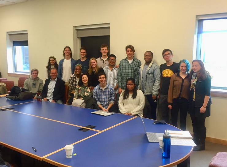Na clase de lingua e cultura galegas de Middlebury College