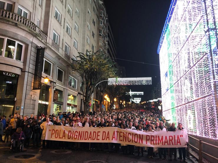 Manifestación en Vigo a prol dunha Atención Primaria de calidade.