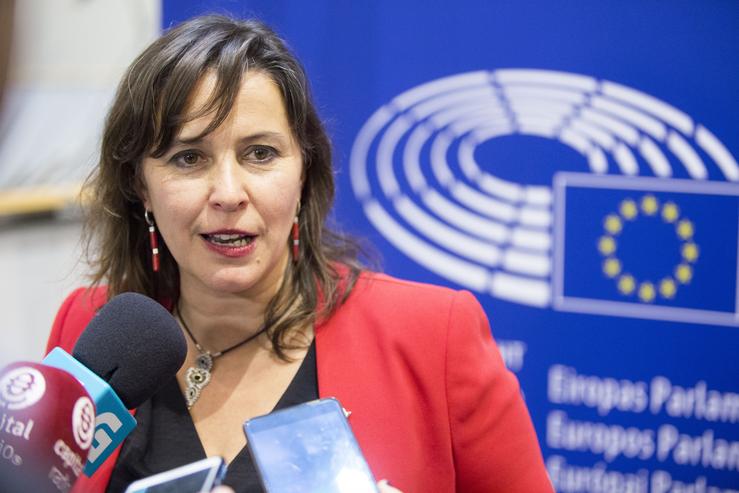 Ana Miranda MEP no Parlamento Europeo, Bruxelas, 28 de febreiro 2018. DA / DELMI ALVAREZ / Europa Press