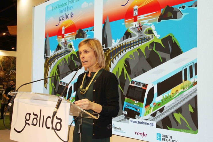 Nava Castro na presentación das novas rutas turísticas en tren 