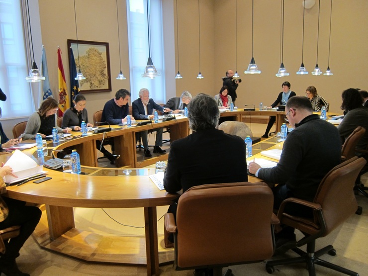 Reunión de la junta de portavoces en el Parlamento gallego 
