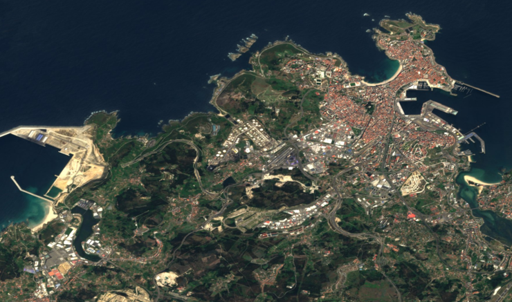 Imaxe de satélite da Coruña 