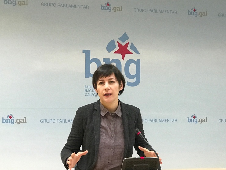 A portavoz nacional do BNG, Ana Pontón, en rolda de prensa Parlamento 