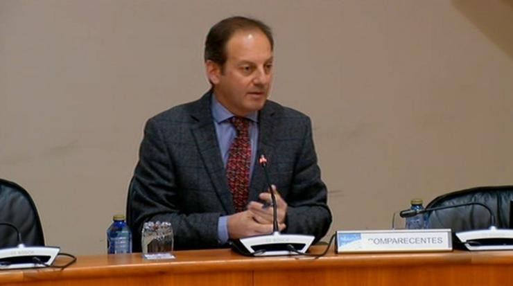 O director do Igape, Juan Cividanes no Parlamento/EP