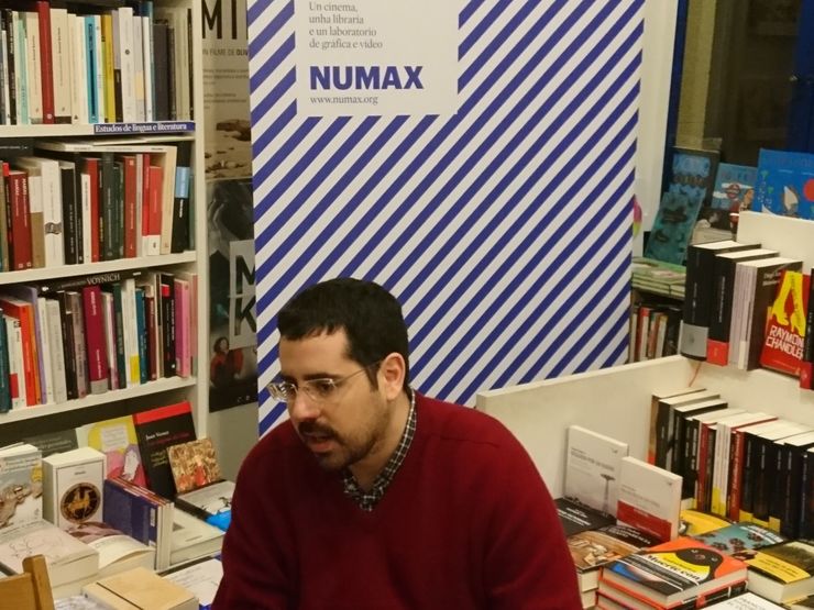 Francesc Marzo na presentación do seu libro (foto Irma Amado)