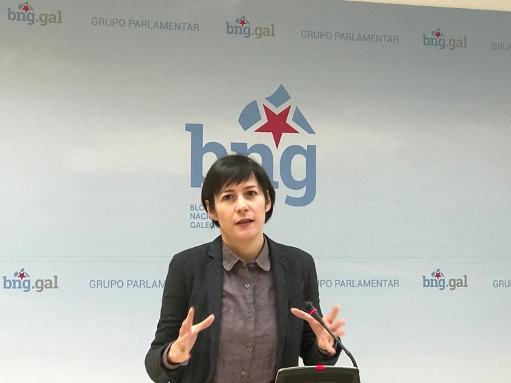 Ana Pontón, portavoz nacional do BNG, en rolda de prensa 