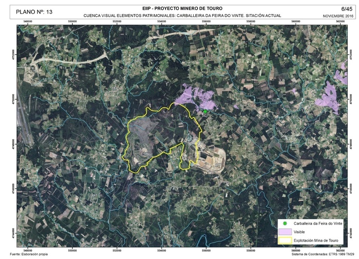 Plano proxecto mina de Touro - O Pino 