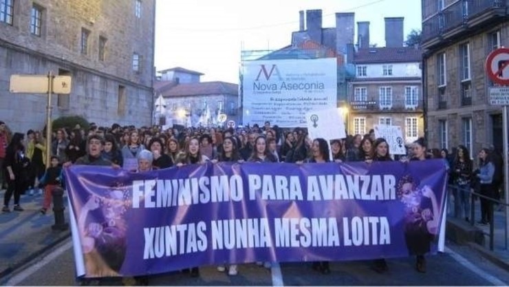 Manifestación feminista en Galicia