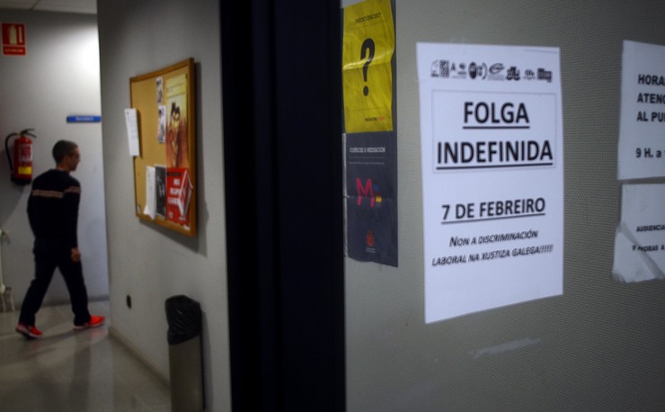 Xulgados de Vigo baleiros na folga indefinida da Xustiza galega 