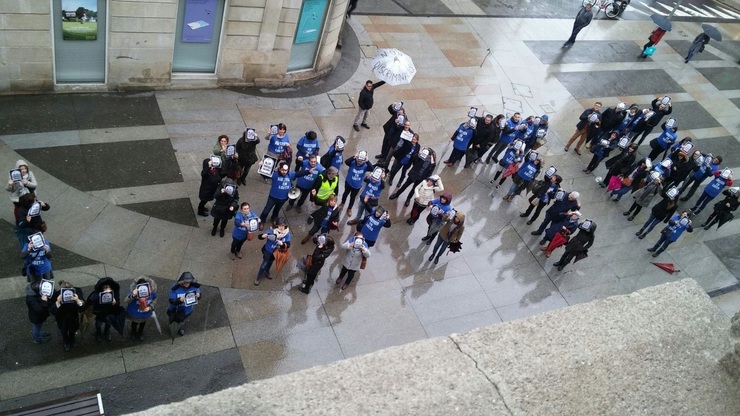 Traballadores da xustiza  en Pontevedra