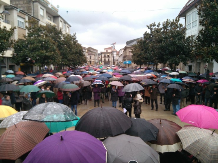 Imaxe da manifestación pola sanidade celebrada en Verín 