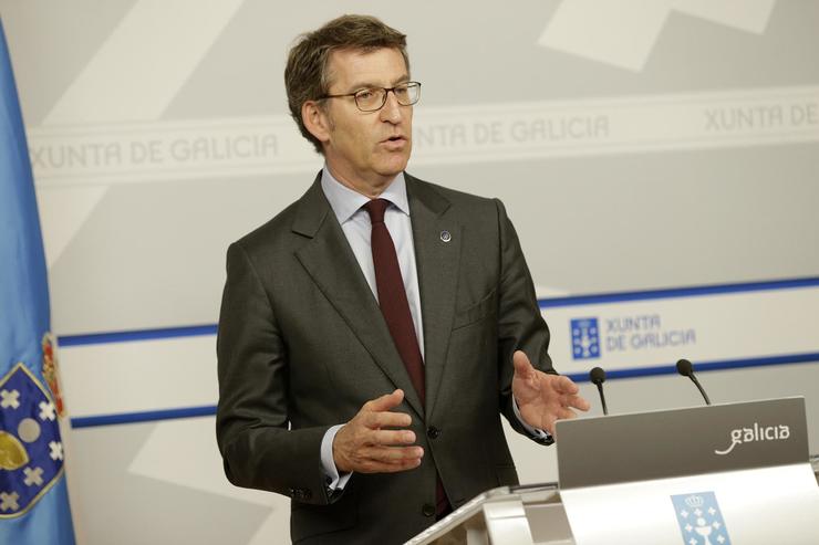 O titular do Goberno galego, Alberto Núñez Feijóo