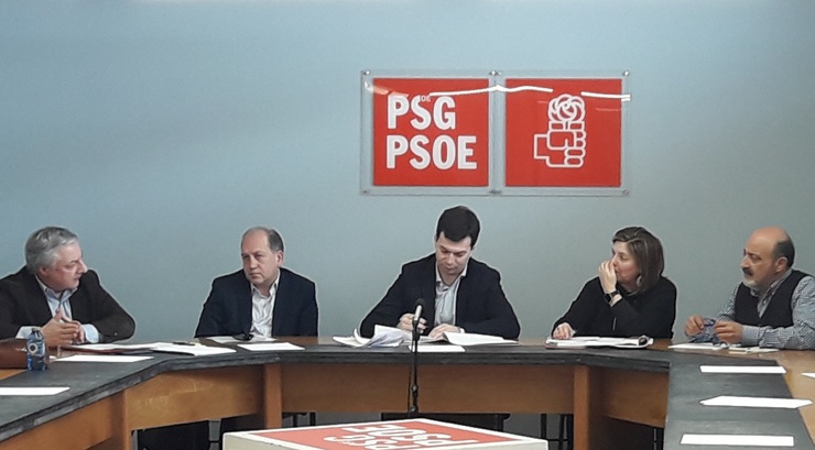 Gonzalo Caballero na reunión interparlamentaria do PSdeG 