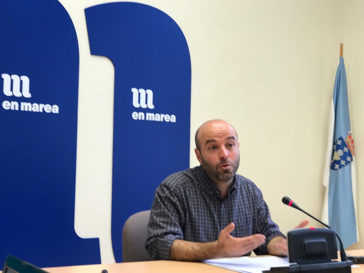 Luís Villares, portavoz parlamentario e líder de En Marea, en rolda de prensa 