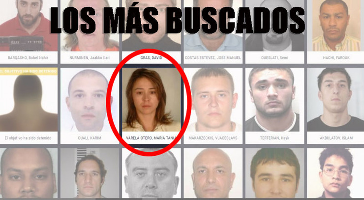 Foto da avogada condenada por narcotráfico Tania Varela cando era buscada pola Interpol