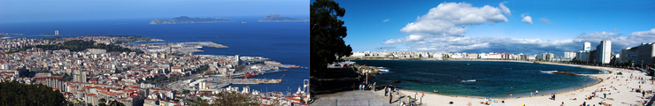 Panorámicas de Vigo e A Coruña 