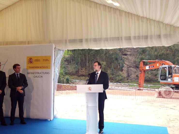 Rajoy visita as obras da A-57, en Pontevedra