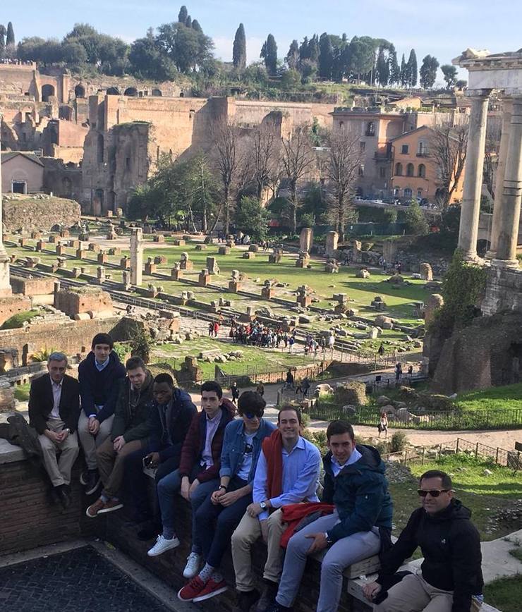 Estudantes da Estila na súa viaxe a Roma