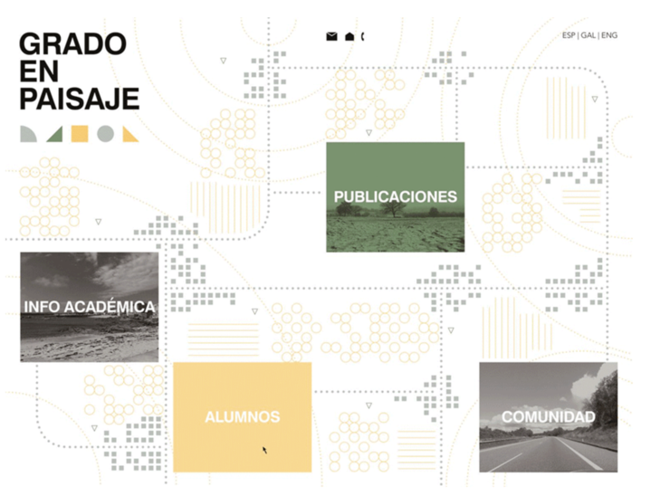 Sitio web do grao en Paisaxe que coordinan conxuntamente Universidade de Santiago e da Coruña 