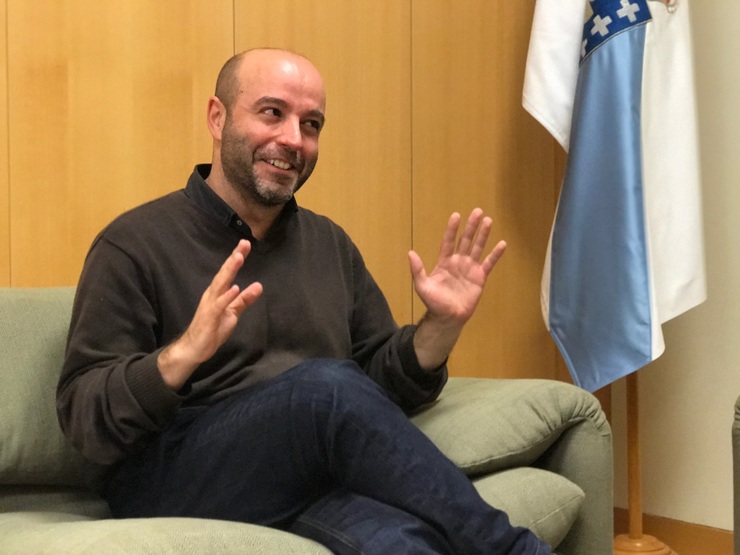 O portavoz de En Marea, Luís Villares, nunha entrevisa con Europa  Press 