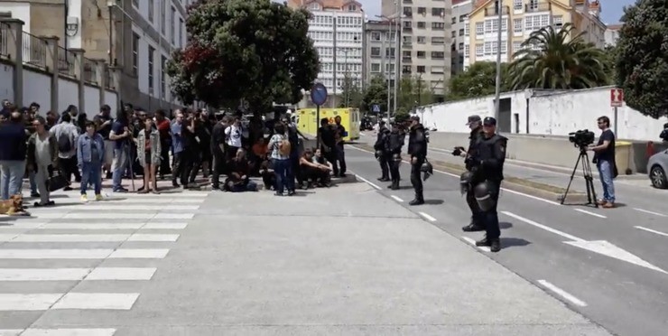 Desaloxo da antiga Comandancia de Obras da Coruña.