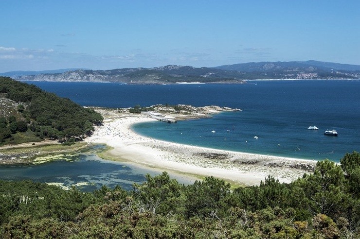 Praia das Illas Cíes desde o miradoiro