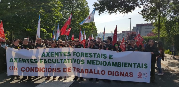 Protesta de axentes forestais e medioambientais 
