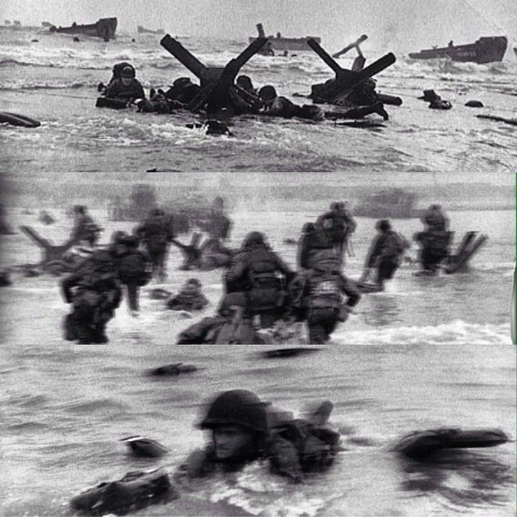 Primeiras imaxes que se tomaron do Desembarco de Normandía / wikipedia