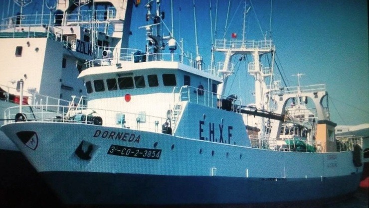 Pesqueiro galego 'Dorneda', afundido en Arxentina. ARMADA ARGENTINA 