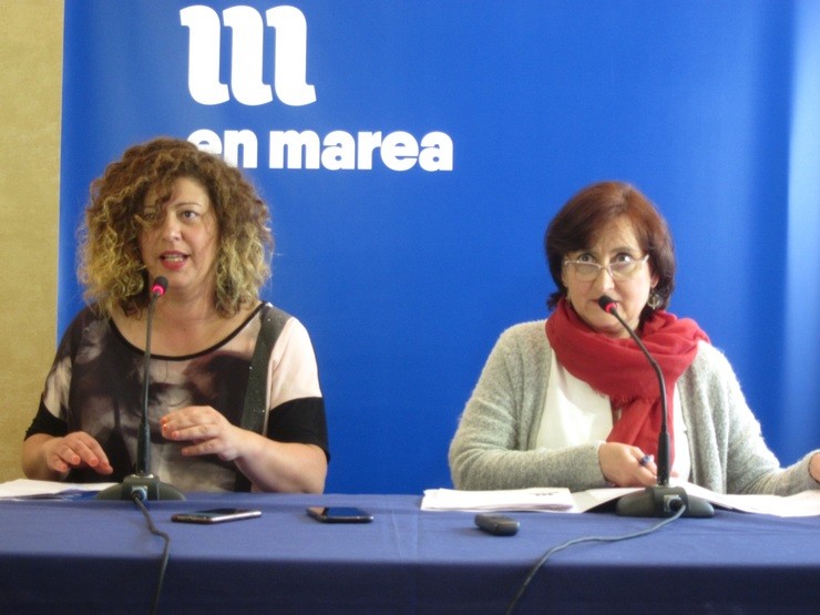 Ana Seijas e Victoria Esteban, portavoces da coordinadora de En Marea. EUROPA PRESS - Archivo 